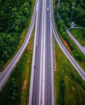 하늘에서 본 도로