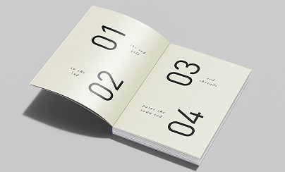 펼쳐진 책에 01부터 04까지 적힌 모습